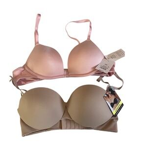 Bundle bras Maidenform Dreamwire Strapless & Auden Push Up Plunge Bra Bundle 34A